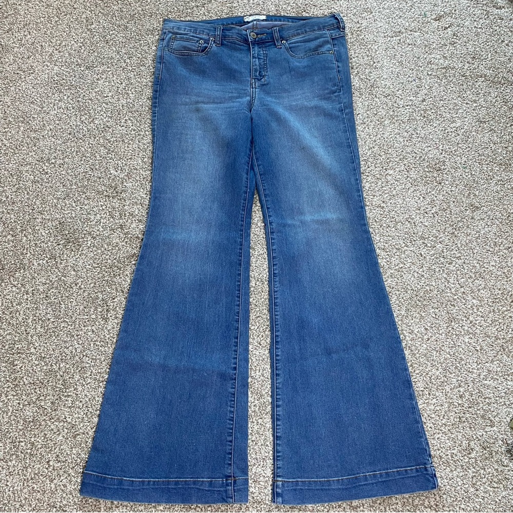 Free People Blue Flare & Wide Leg Jeans